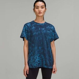 lululemon athletica Blue Tie-Dye Short Sleeve Tee